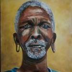 Soweto man, oil on canvas 46x61 cm unframed